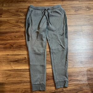 Peak Velocity Mens Sweatpants Jogger Drawstring Tapered Activewear Gray Size M